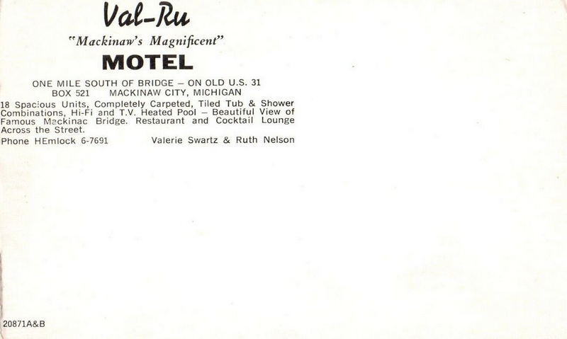 Val-Ru Motel (Andersons Inn) - Val-Ru Motel 1960S